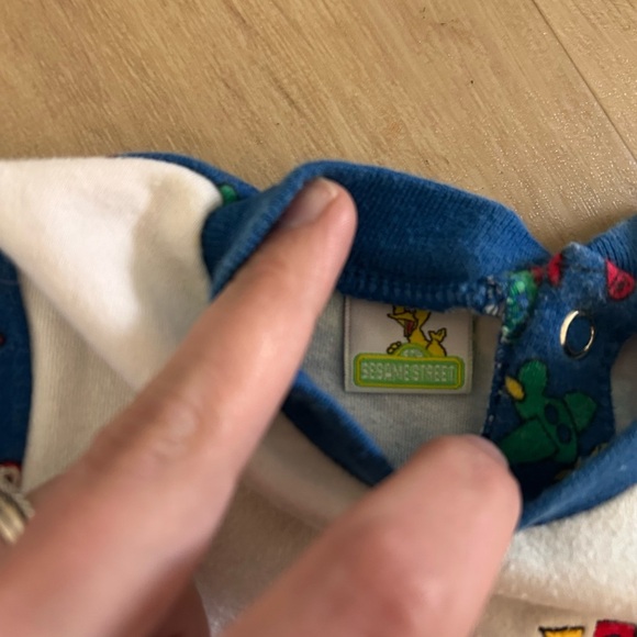 Sesame Street Blue and White Baby Outfit - Picture 3 of 3